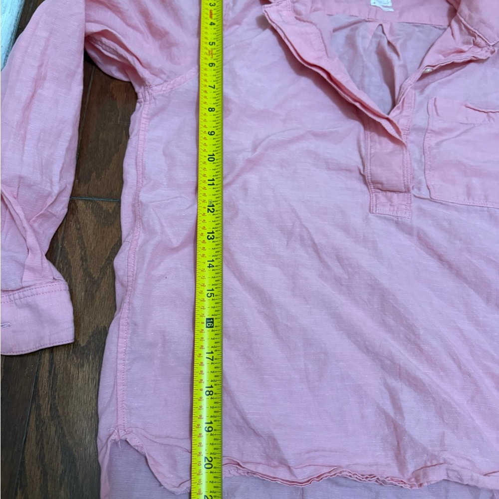 Gap pink long sleeve cotton popover shirt size small‎ - Picture 6 of 6